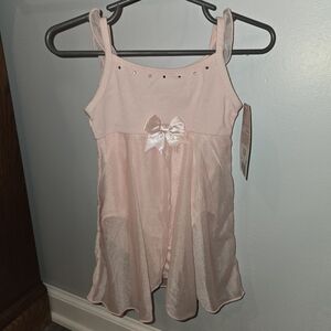 Elegant Pink Leotard with Bow Detail